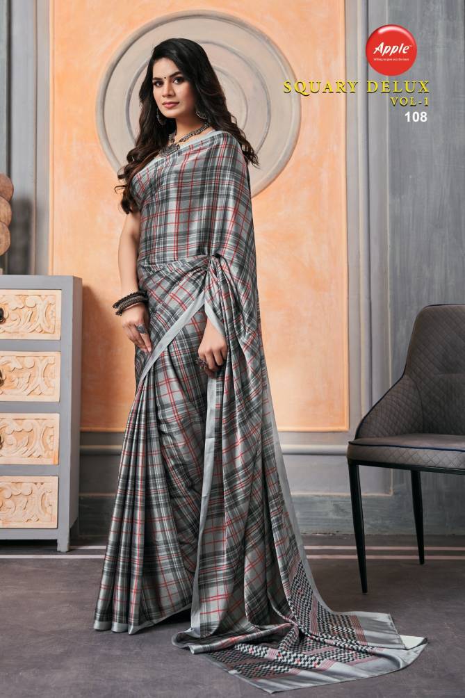 Squary Delux Vol 1 By Apple Printed Sarees Catalog
